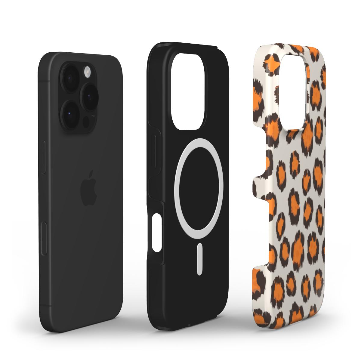 Fuzzy Leopard Print MagSafe Tough Case